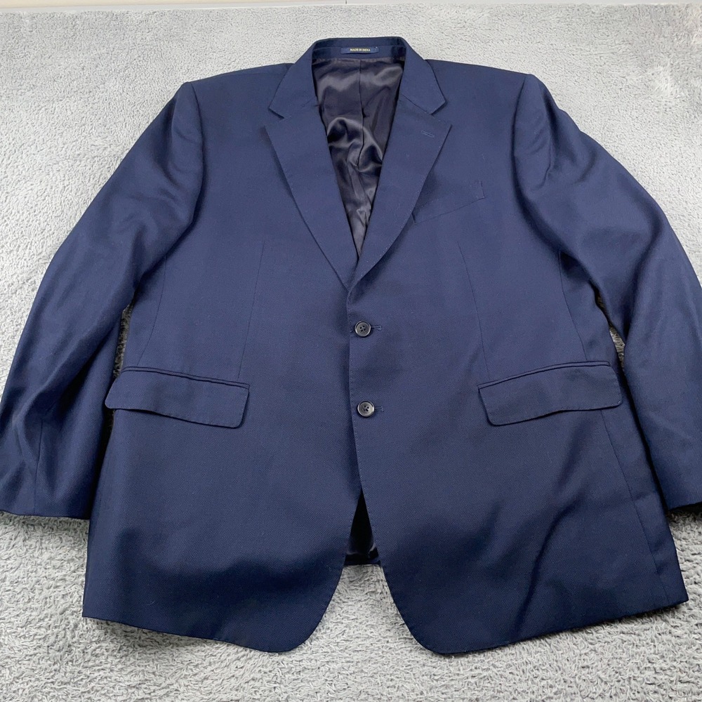 Charles Tyrwhitt Blazer Mens 48R Navy Blue Wool Super 120s Classic Fit Jacket